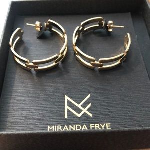 Brand new Gold Miranda Frye “Taylor Hoops”